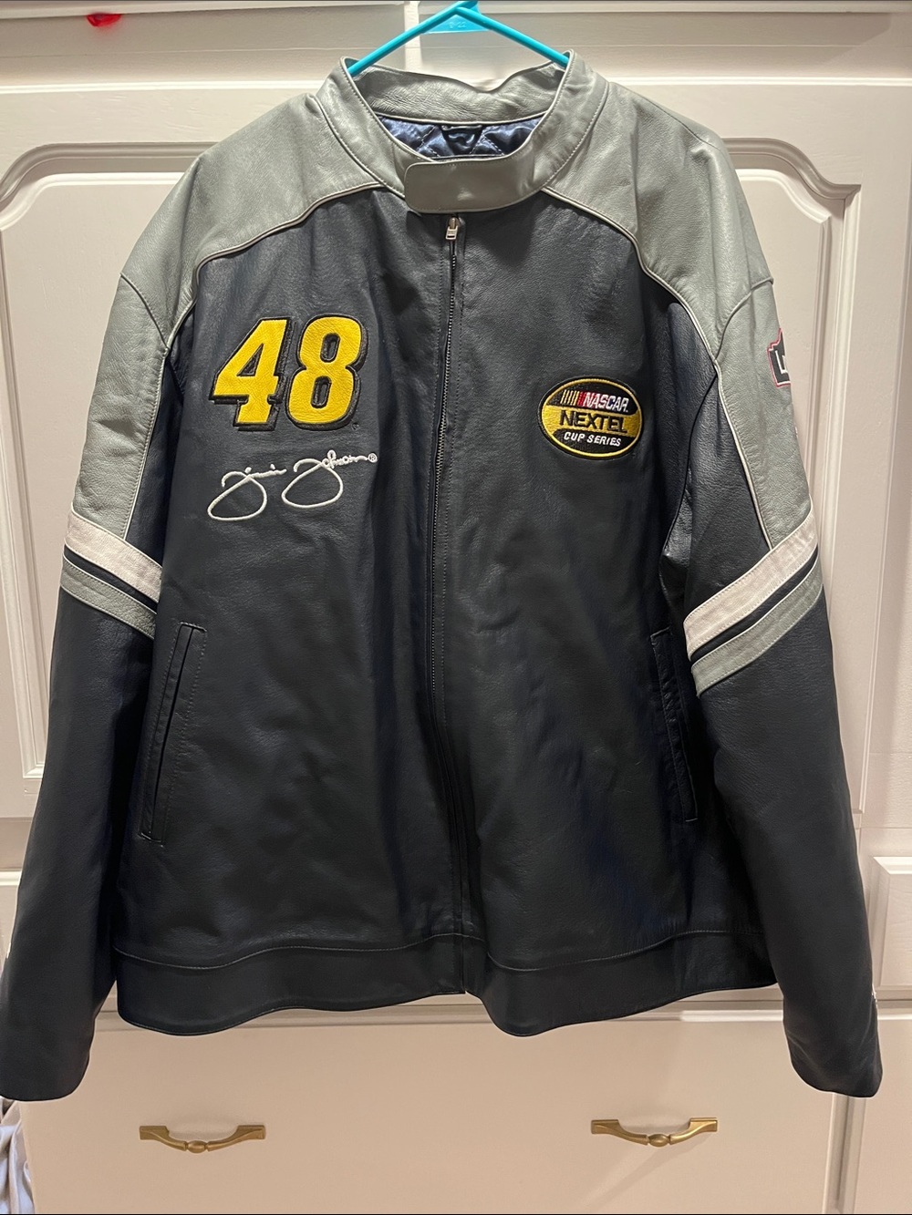 Jimmie Johnson #48 Lowe’s NASCAR Nextel Cup Genuine Leather Jacket XXL Hendrick
